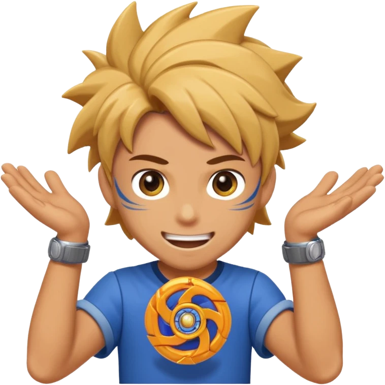 Beyblade with cool player emoji