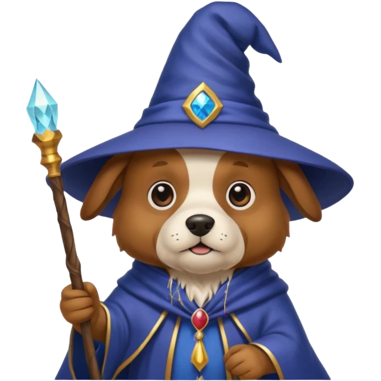 Dog wizard emoji