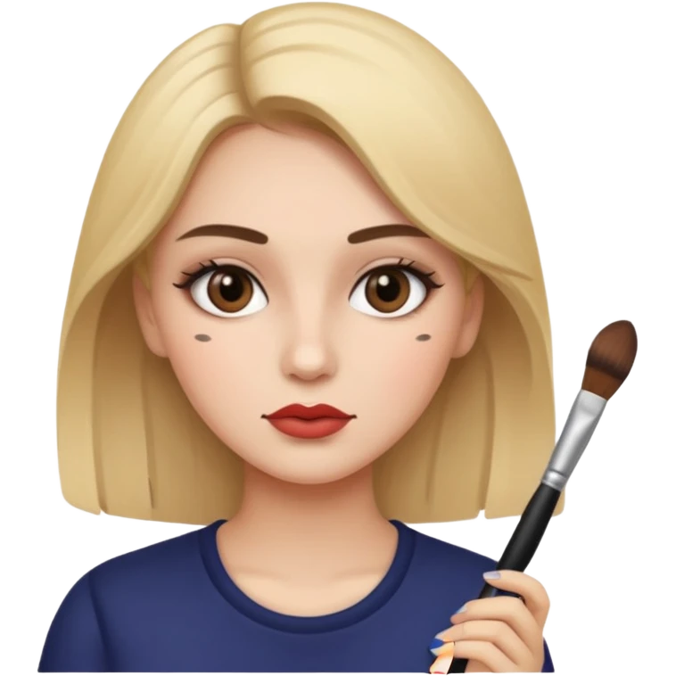 Girl applying makeup emoji