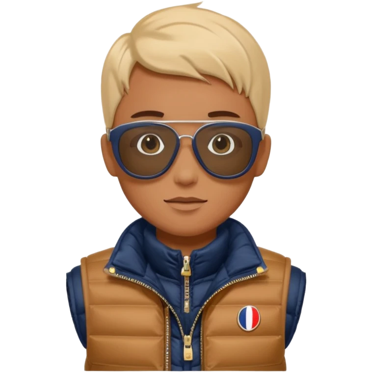 LV sluneční brýle a Moncler vestu emoji