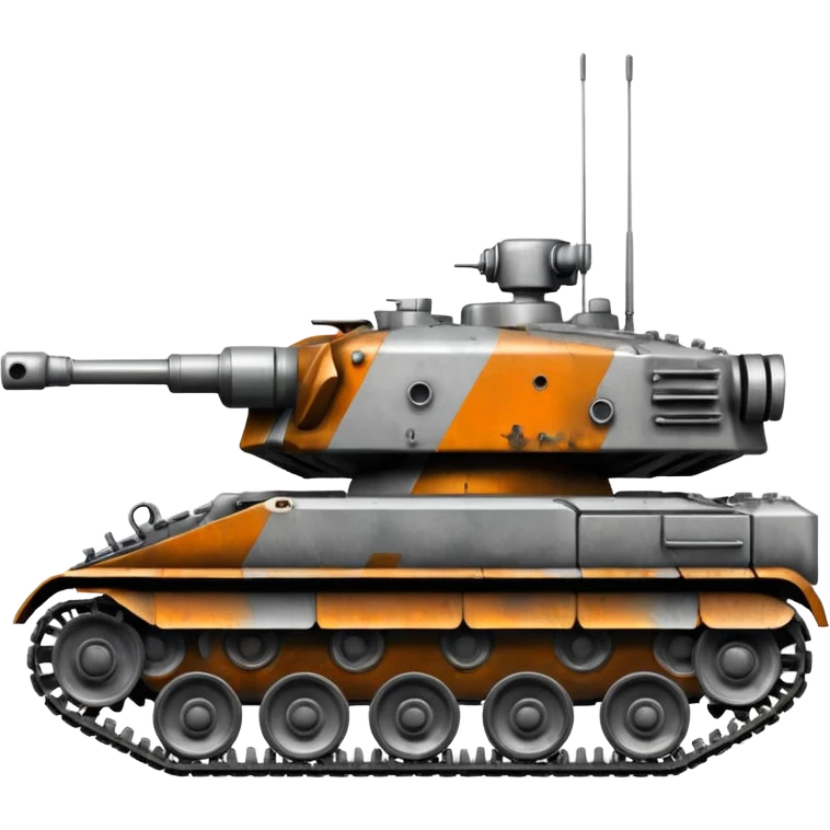 A glitch style tank emoji