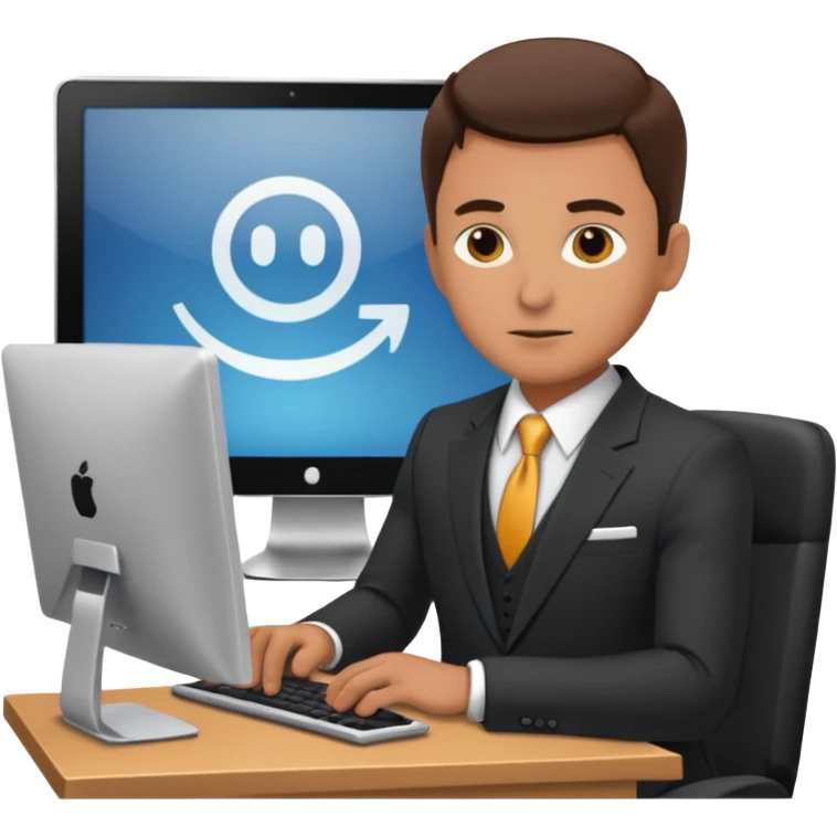 haz a un trader en su computadora emoji