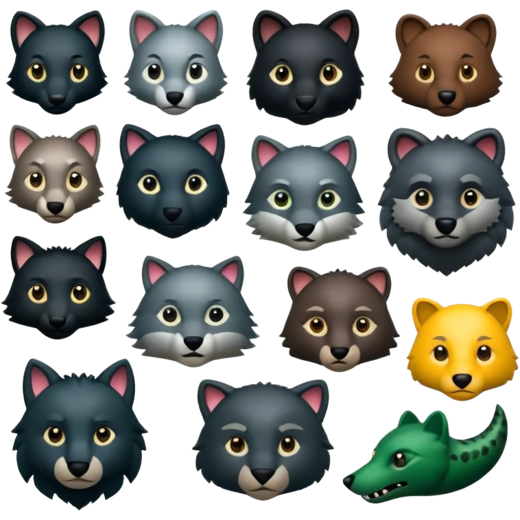 Fai emoji su ognuno di questo personaggi del libro della giungla: Akela, Bagheera, Baloo, Kaa, fratel Bigio, Raska, Rama, Ikki, Chill e Mang emoji