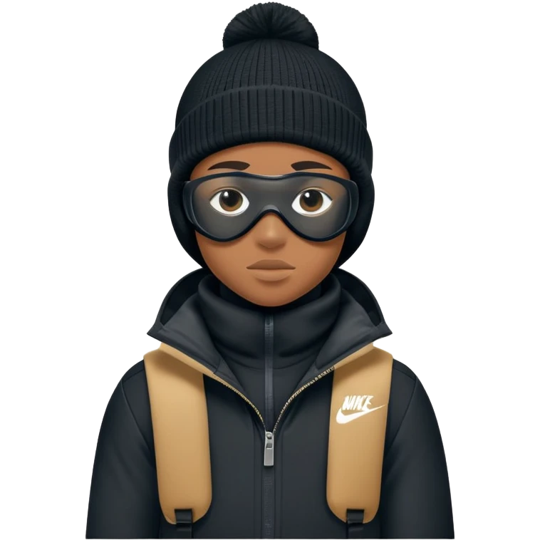 Young black 13 year old with Nike ski mask with ARP emoji