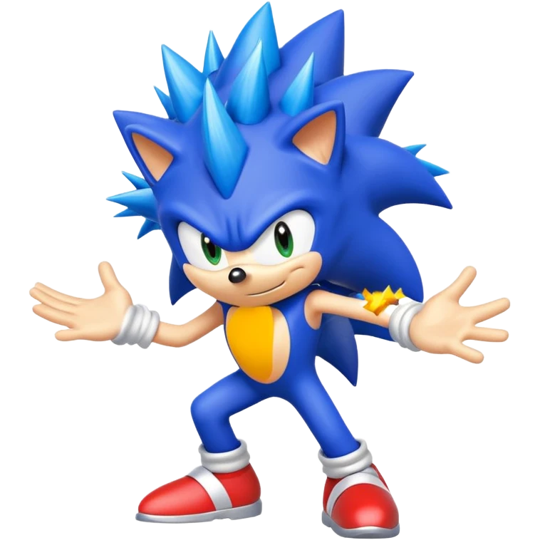 Make sonic the hedgehog to a pose emoji