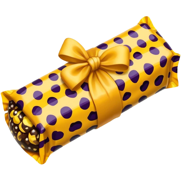 leopard print wrapped candy emoji