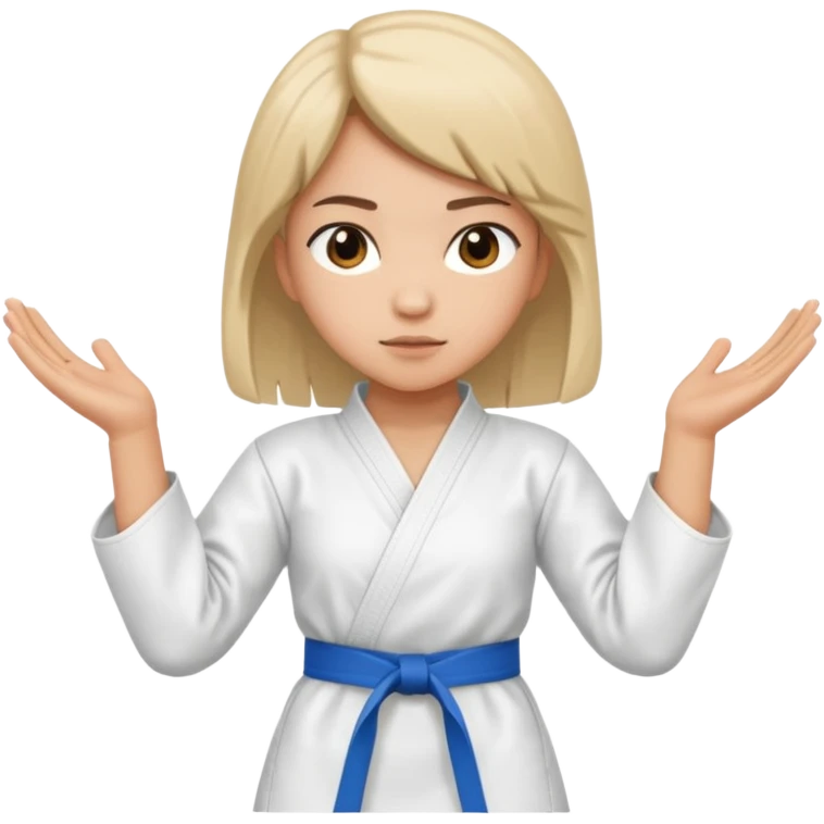A girl in karate dress emoji