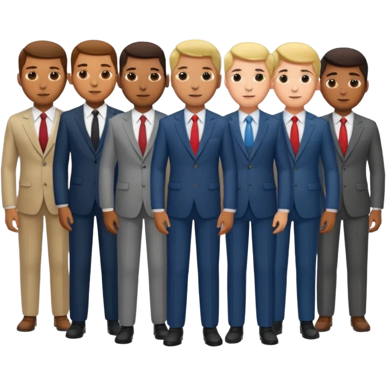 group men wearing shirts and suits emoji