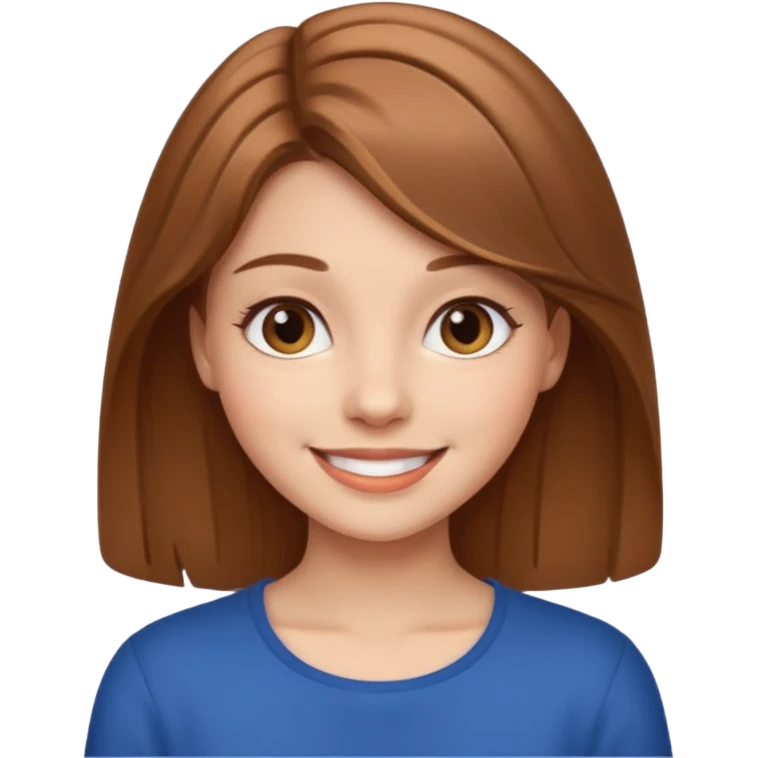 یه دختر زیبا با موهای قهوه ای روشن  emoji