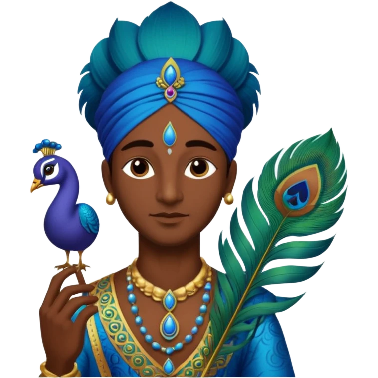 Krishna peacock feather emoji