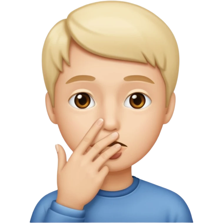 Shh finger emoji