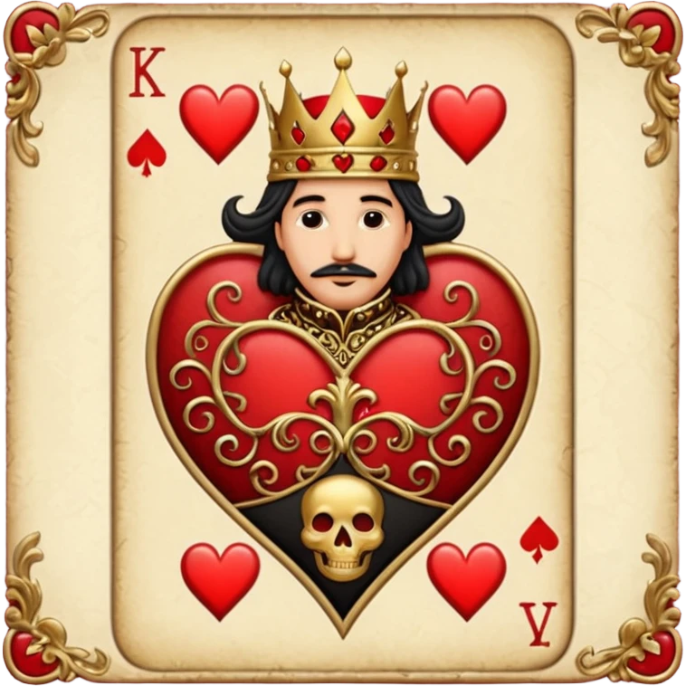 Red King in hearts  emoji