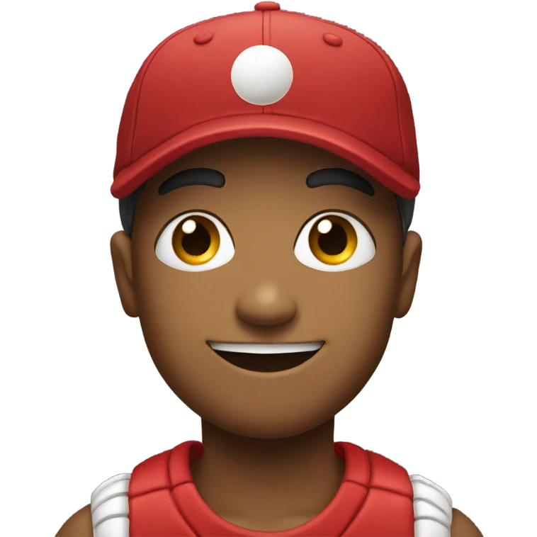 Smiley face with a baseball cap on emoji