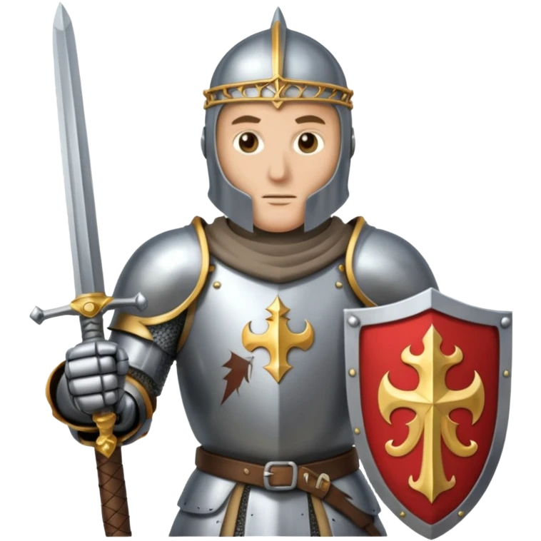 Knight with king Baldwin IV mask emoji