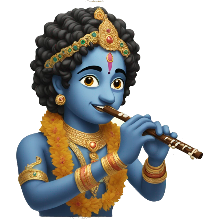Krishna with flute emoji