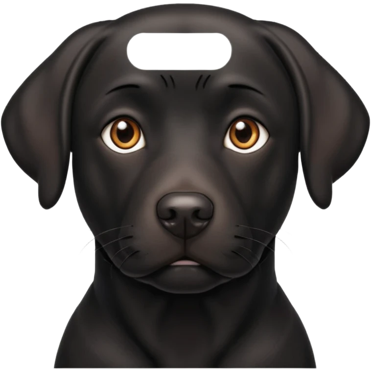 Black adult Labrador emoji