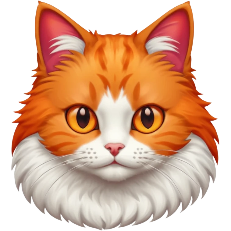cat with red necklaced half body emoji