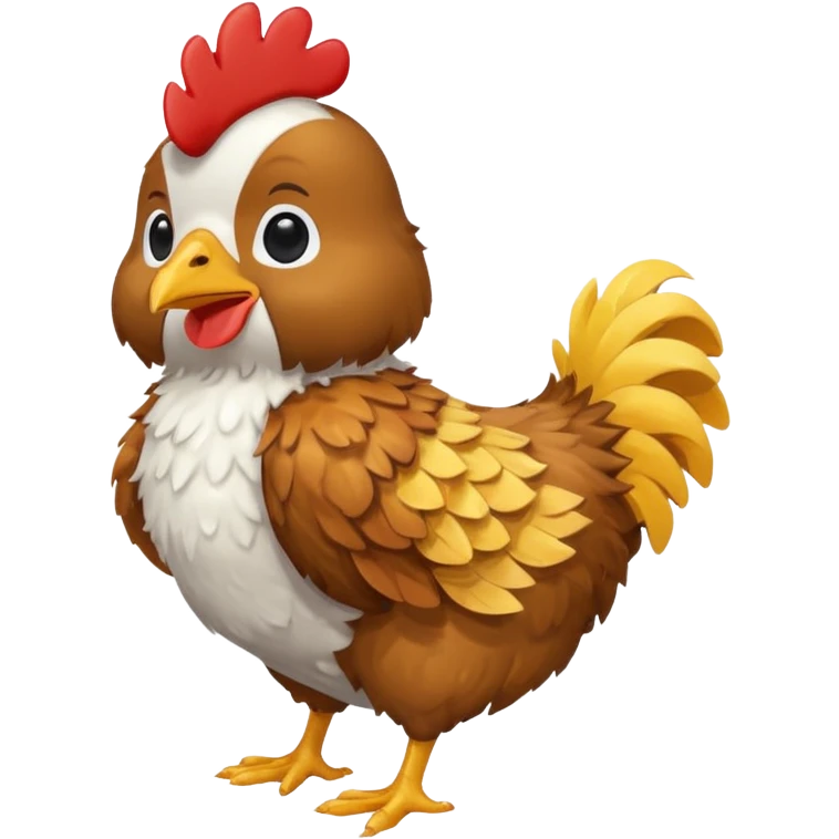 Dog wearing a chicken costume emoji