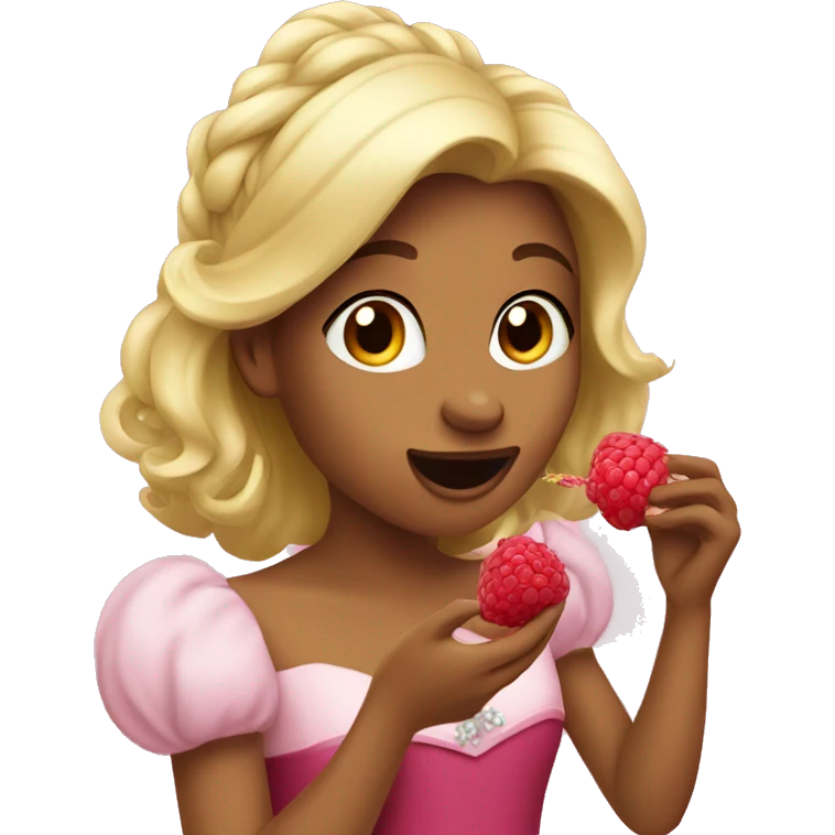 princess eating raspberry  emoji