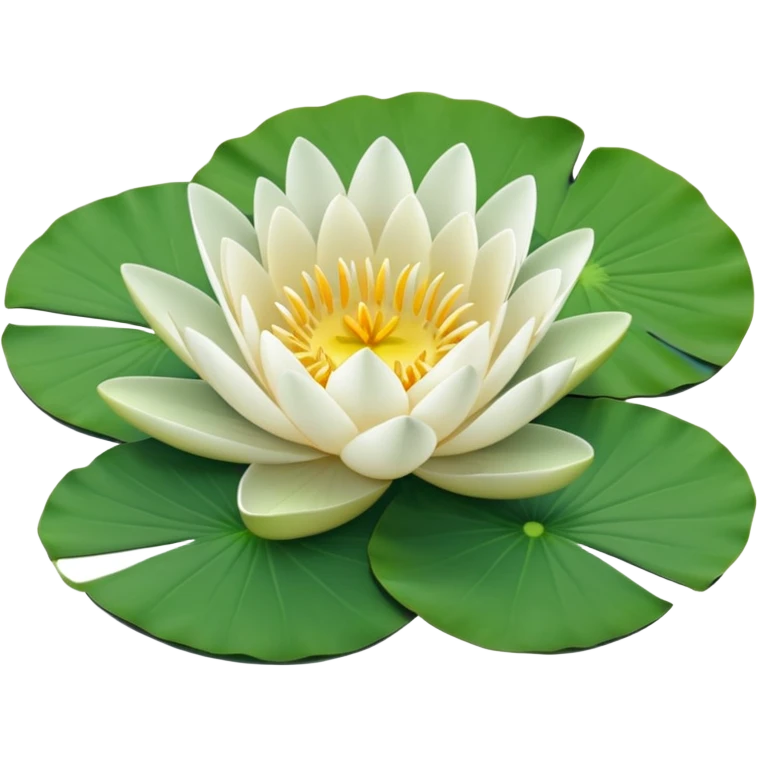 white water lily circle leaf emoji