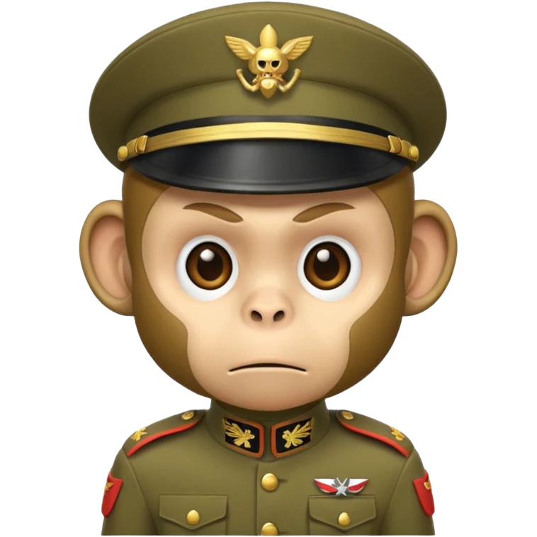 monkey soldier  emoji