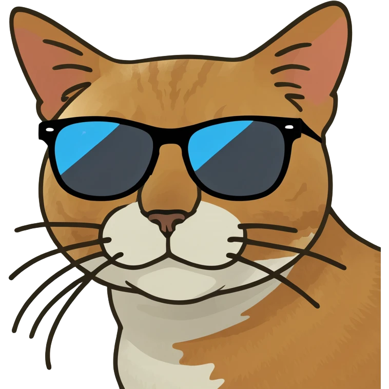 Cat with sunglasses emoji