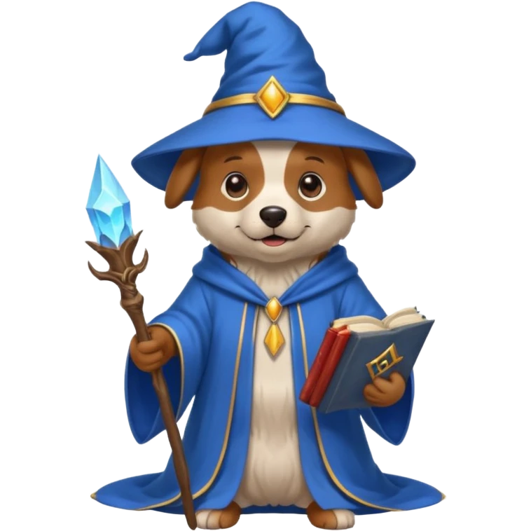 Dog wizard emoji