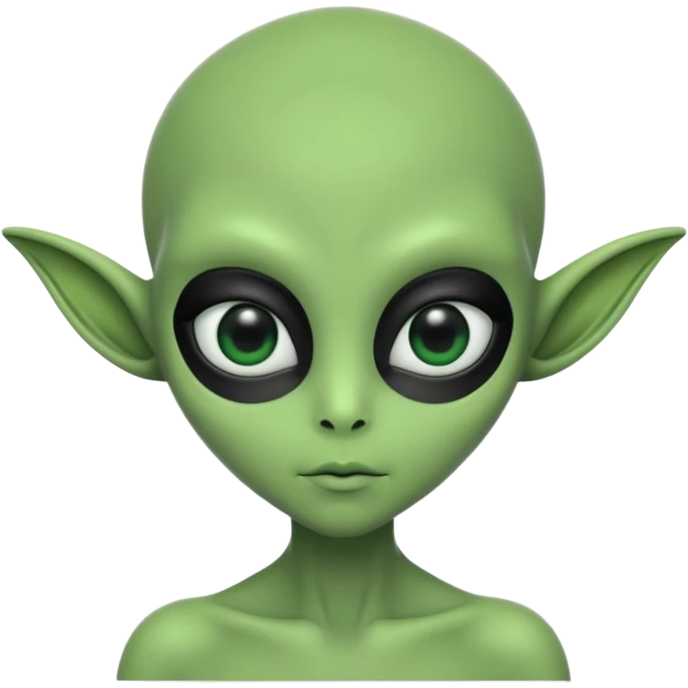peaceful looking werd alien emoji