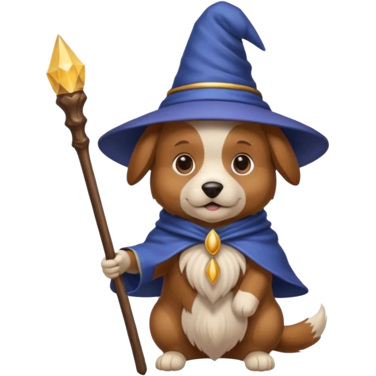 Dog wizard emoji