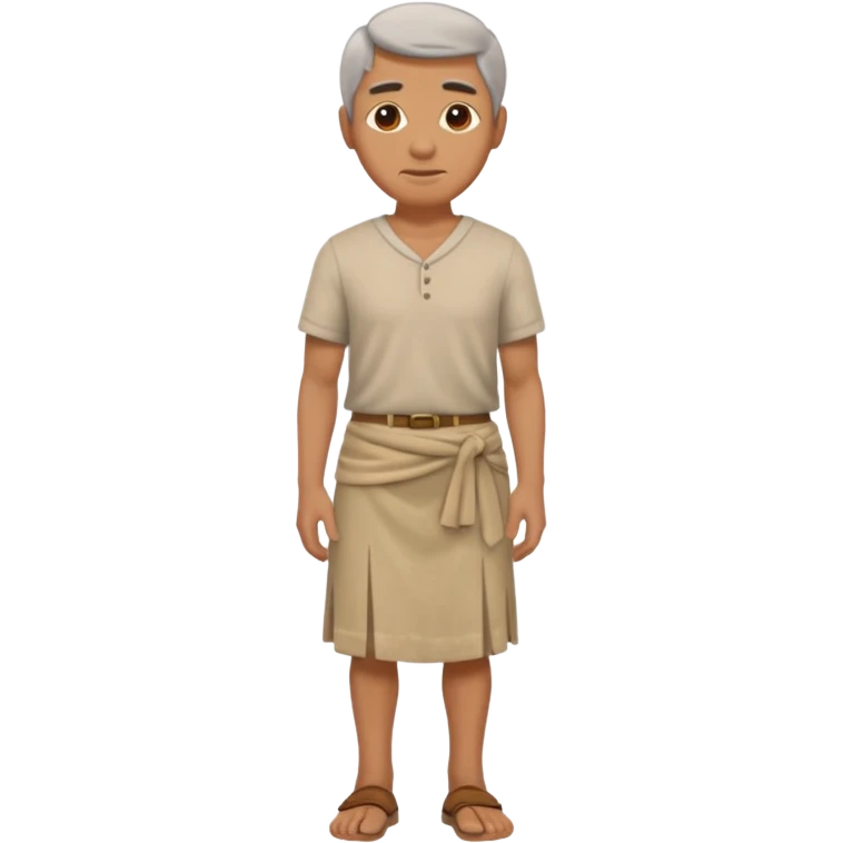beige ancient man skirt cloth emoji