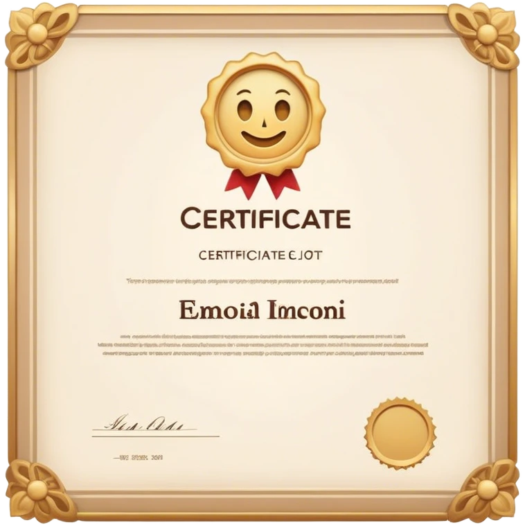 Certificat beige  emoji