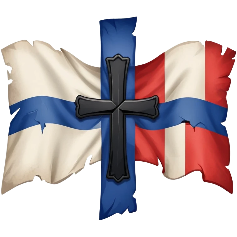 French flag with a cross through it emoji