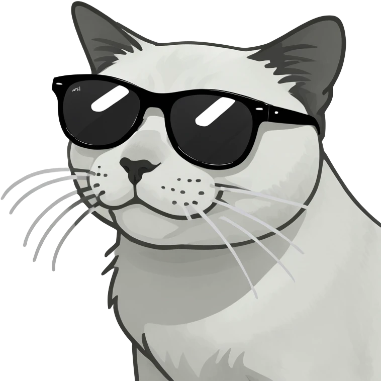 Cat with sunglasses emoji