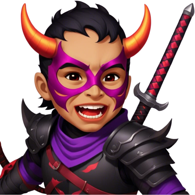 Demon-Horned Warrior emoji
