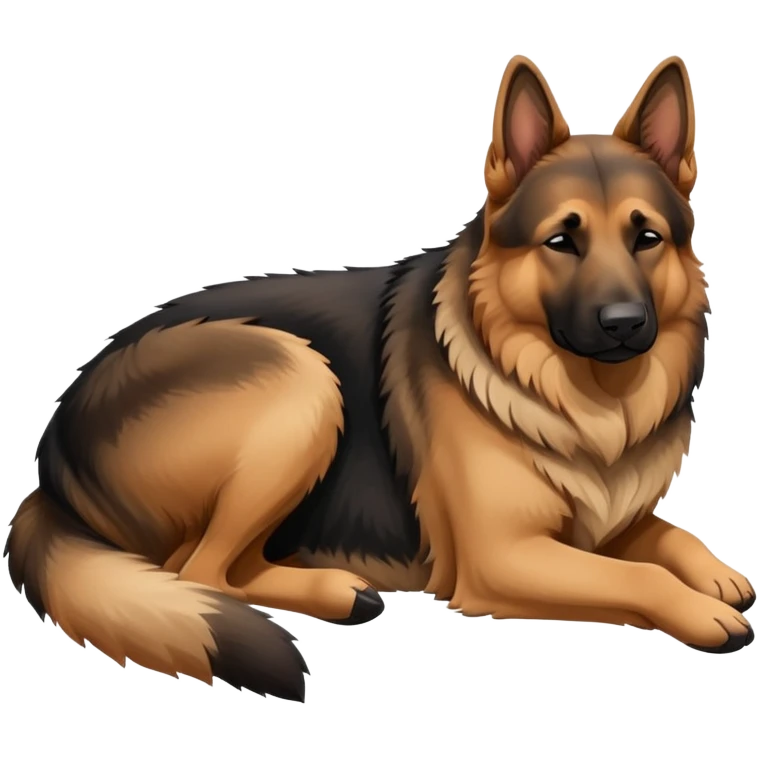 Sleeping German shepherd full body  emoji