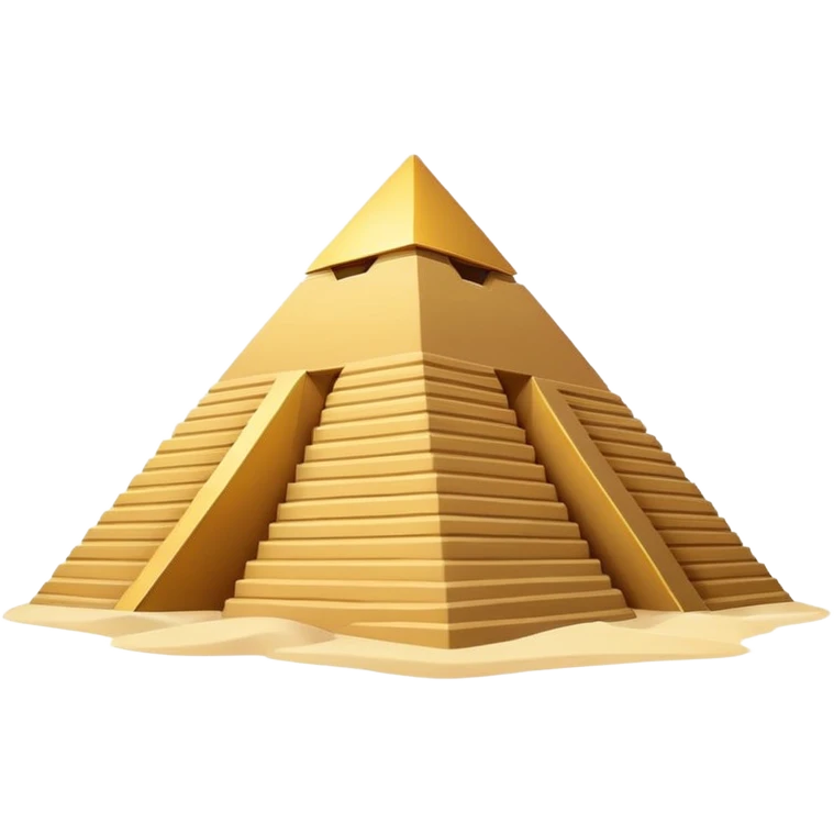 Egypt Pyramid, digital art emoji style, with professional lighting, no face on objects, white background emoji