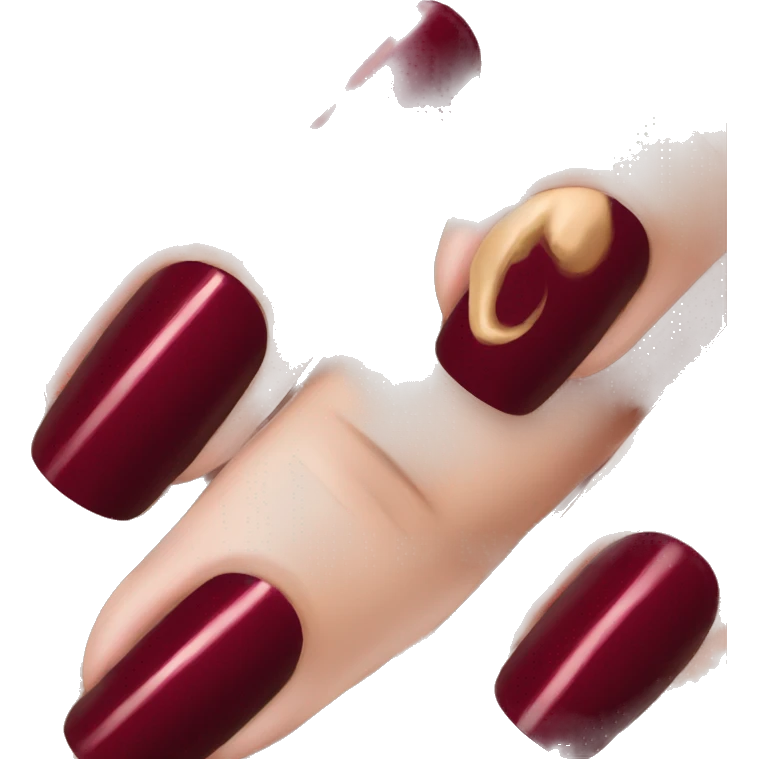Painting nails in dark red emoji