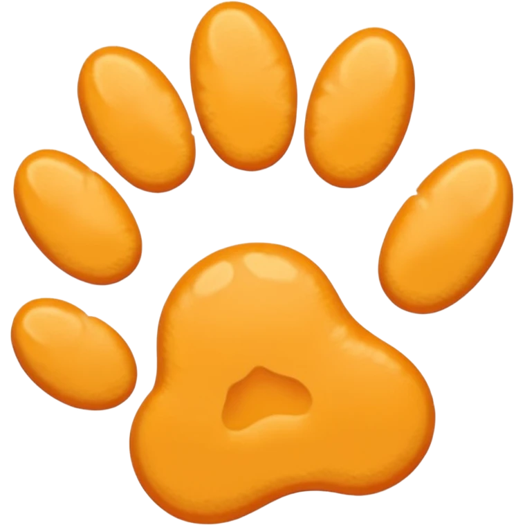 a very light pale pastel yellow-orange pawprint emoji