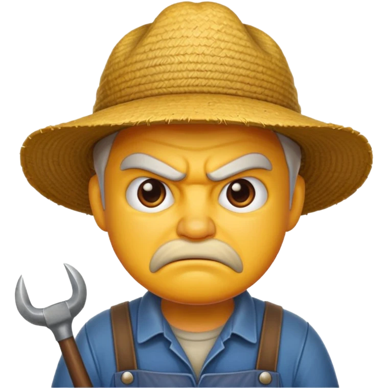 angry farmer  emoji