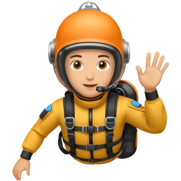 parachute diver emoji