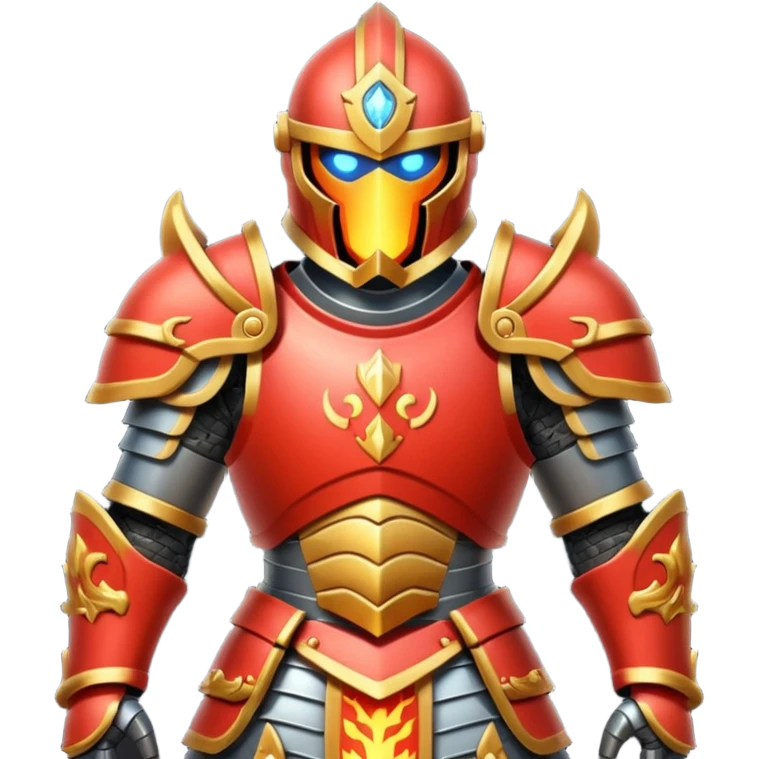 fire armored warrior emoji