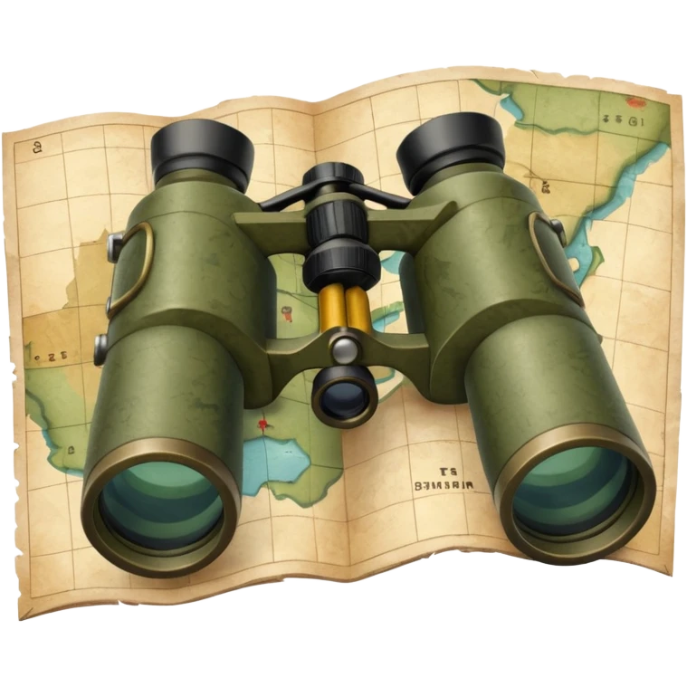 military map with binoculars emoji