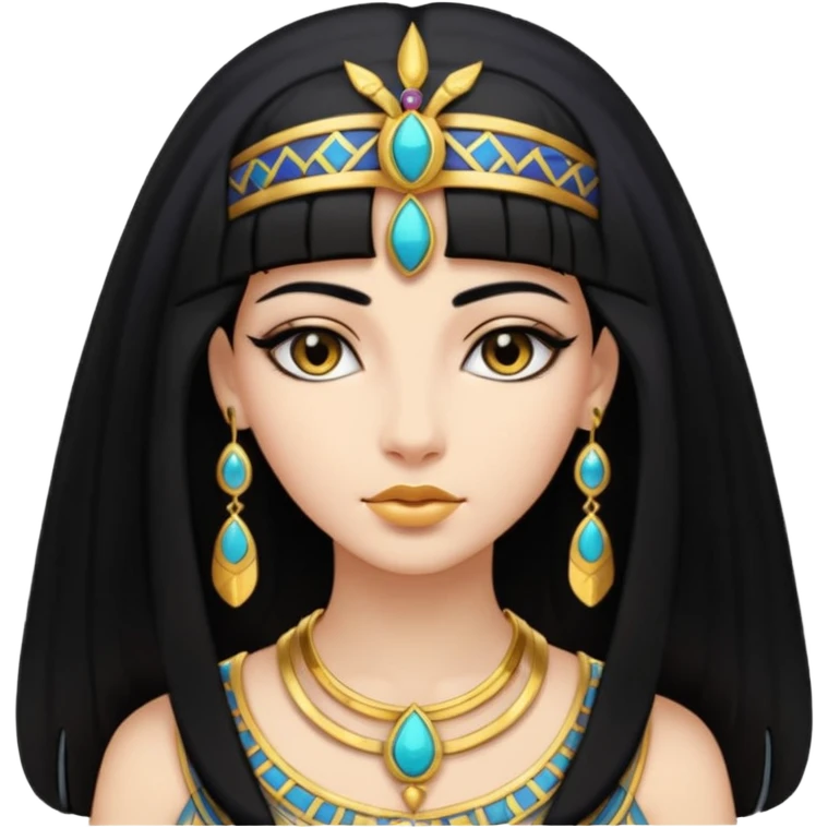 long hair, cleopatra emoji