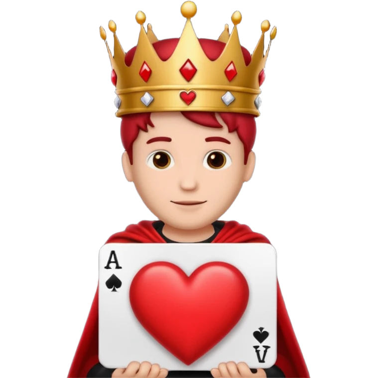 Red King in hearts emoji