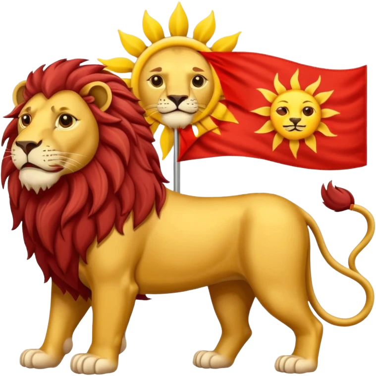پرچم شیر و خورشید ایران emoji