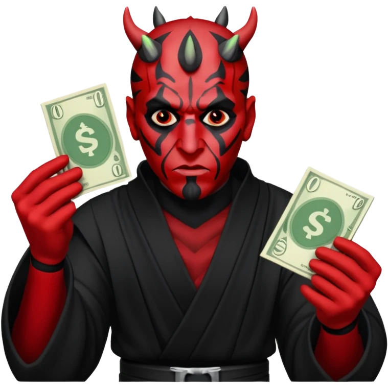 darth maul doing a money spread  emoji