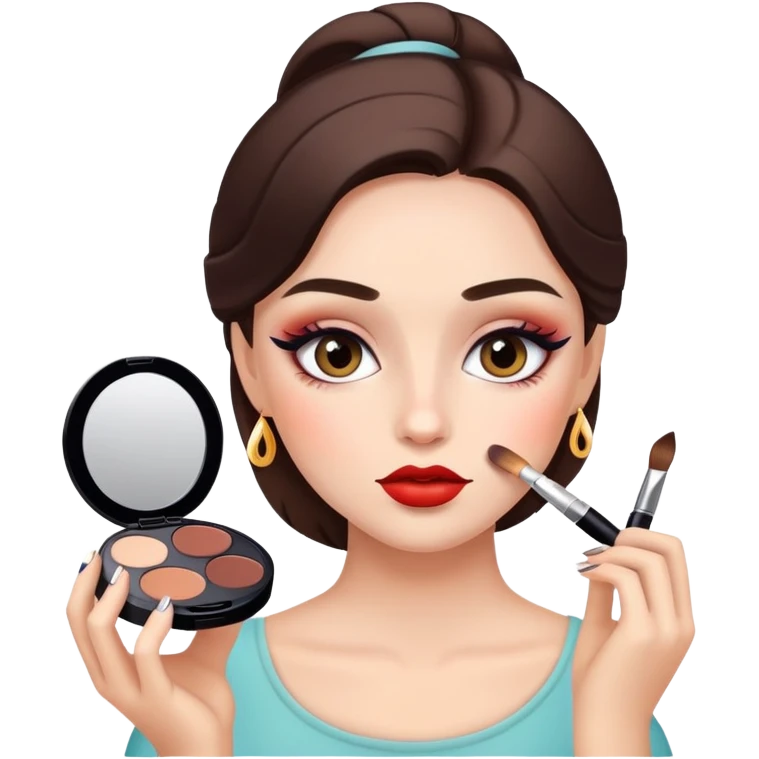 girl doing makeup emoji