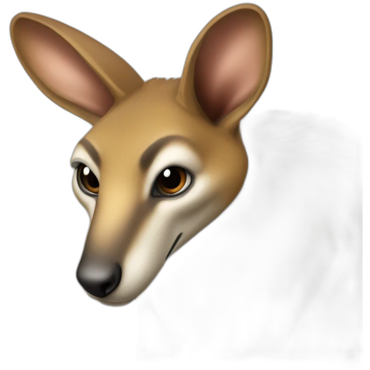 A kangourou with metal detecter  emoji