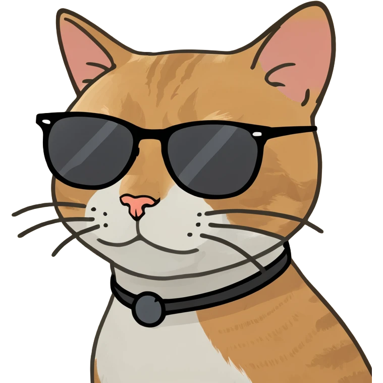 Cat with sunglasses emoji