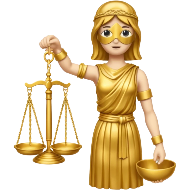 gold Justitia statue emoji